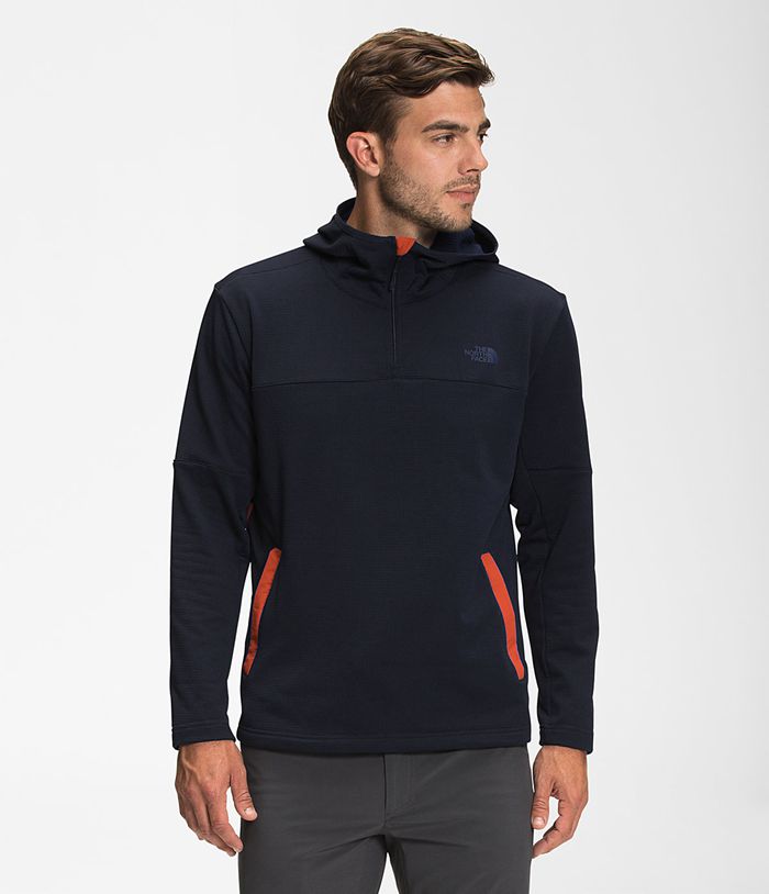 The North Face Pullover Wayroute Hoodie Navy - Mens - Thailand IZATB-3205